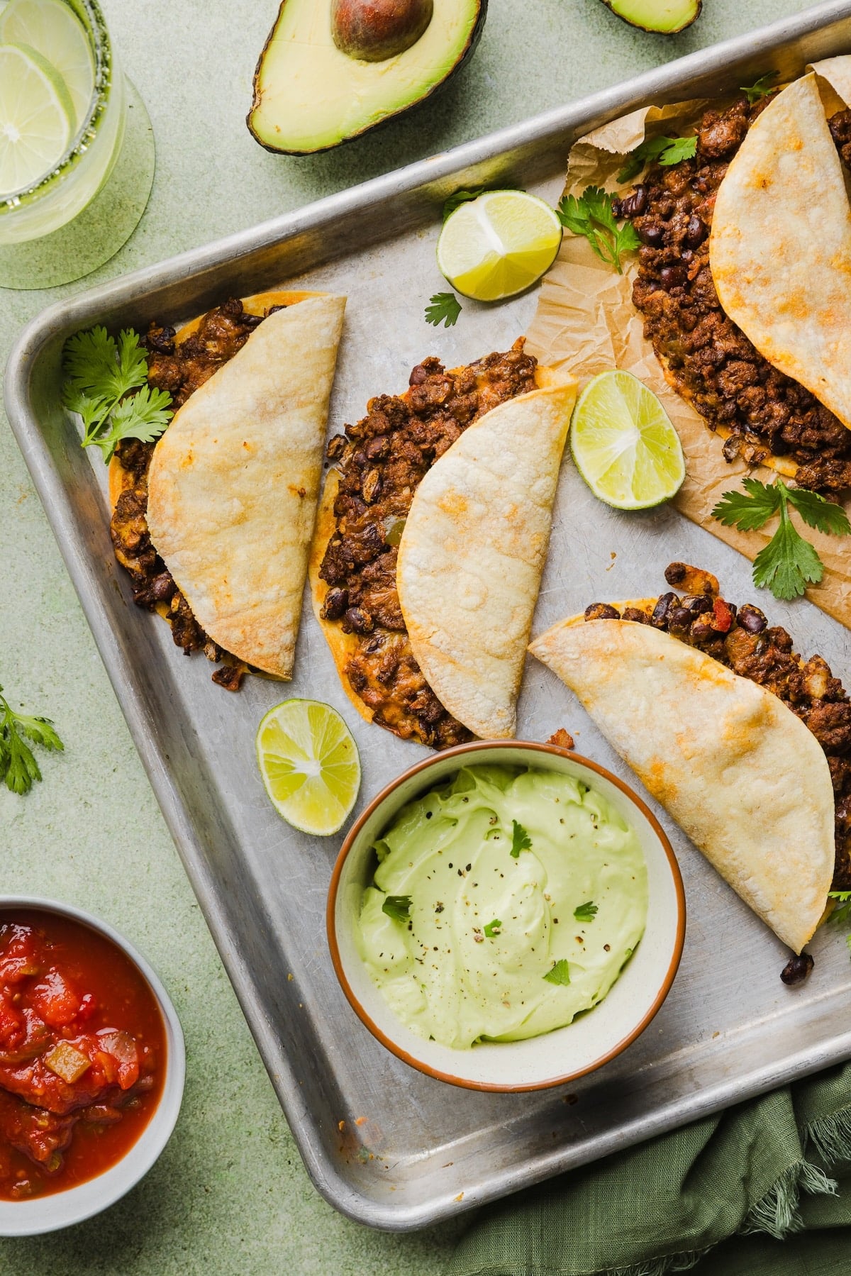 Healthier Crispy Tacos: Baked Perfection with Ground Beef or Chicken